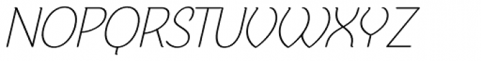 Sovba Thin Oblique Font UPPERCASE
