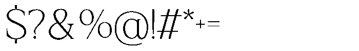 Soyora Thin Font OTHER CHARS