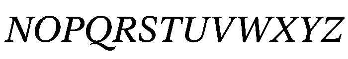 Society BookItalic Font UPPERCASE