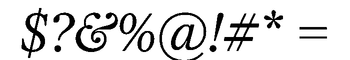 Society Italic Instance Font OTHER CHARS