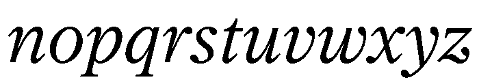 Society Italic Instance Font LOWERCASE