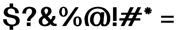 Solaris Bold Font OTHER CHARS