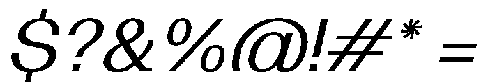 Solaris Italic Font OTHER CHARS