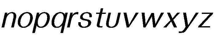 Solaris Italic Font LOWERCASE