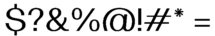 Solaris Regular Font OTHER CHARS