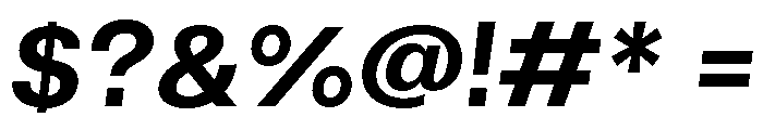 Solina SemiBoldItalic Font OTHER CHARS