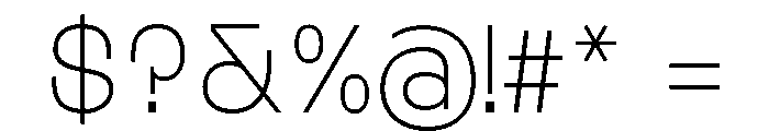 Sonar Light Font OTHER CHARS