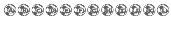 soccer balls shape font Font UPPERCASE