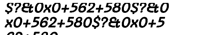 Sovba Bold Oblique Font OTHER CHARS
