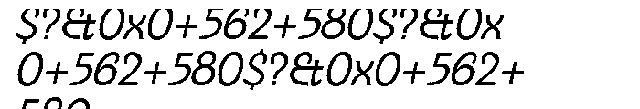 Sovba Oblique Font OTHER CHARS