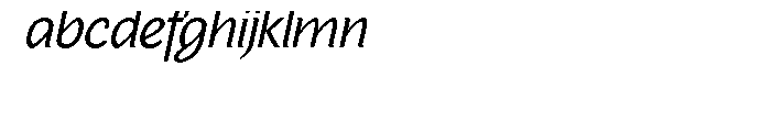 Sovba Oblique Font LOWERCASE