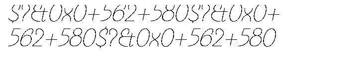 Sovba Thin Oblique Font OTHER CHARS