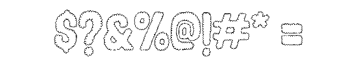Soapy Outline Font OTHER CHARS