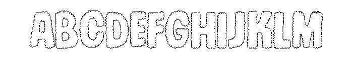 Soapy Outline Font UPPERCASE