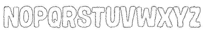 Soapy Outline Font UPPERCASE