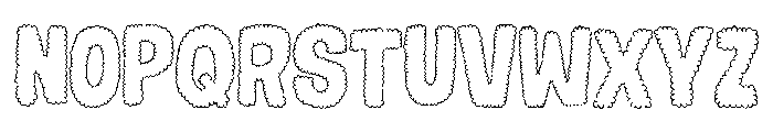Soapy Outline Font LOWERCASE