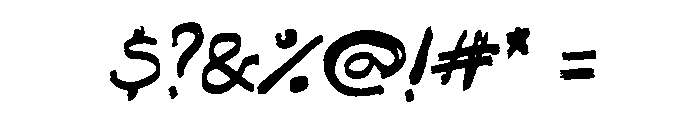 Somehand Broad And Fast Font OTHER CHARS