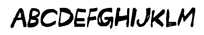 Somehand Broad And Fast Font UPPERCASE