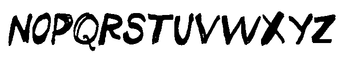 Somehand Broad And Fast Font UPPERCASE