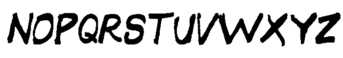 Somehand Broad And Fast Font LOWERCASE