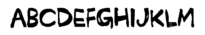 Somehand Broad Font UPPERCASE