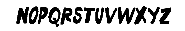 Somehand Strong And Fast Font UPPERCASE
