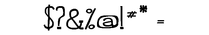 Somewhat Expanded Bold Font OTHER CHARS