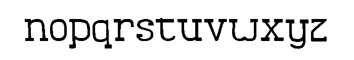 Somewhat Expanded Bold Font LOWERCASE