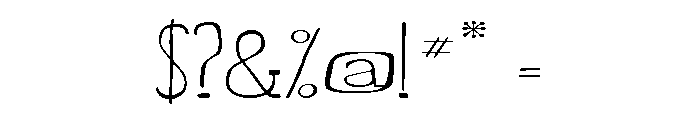 Somewhat Expanded Regular Font OTHER CHARS