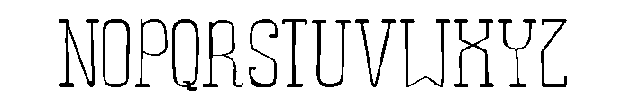 Somewhat Expanded Regular Font UPPERCASE