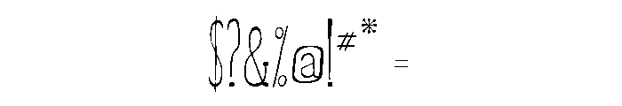 Somewhat Regular Font OTHER CHARS