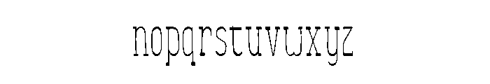 Somewhat Regular Font LOWERCASE