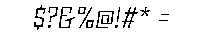Sour Mash Light Italic Font OTHER CHARS