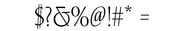 Spalla Light Font OTHER CHARS