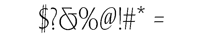 Spalla Thin Font OTHER CHARS
