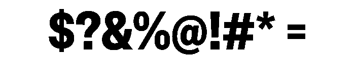 Special Gothic SemiCondensed Bold Font OTHER CHARS