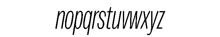 Spent VF Cmp ExLt Italic Font LOWERCASE