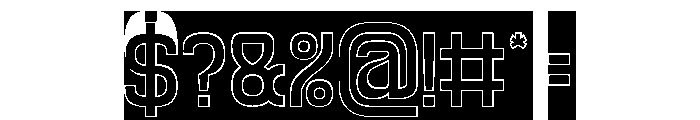 SPEED RACER-Hollow-Inverse Font OTHER CHARS