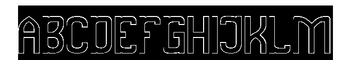 SPEED RACER-Hollow-Inverse Font UPPERCASE