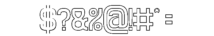 SPEED RACER-Hollow Font OTHER CHARS