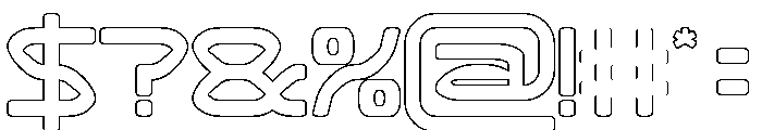 SPREAD WINGS-Hollow Font OTHER CHARS