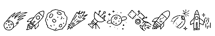 Space Doodle Cute Font OTHER CHARS