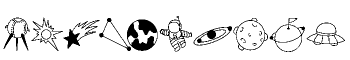 Space doodles Font OTHER CHARS