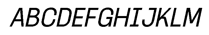 Spacilo Mono Italic Font UPPERCASE