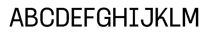 Spacilo Mono Regular Font UPPERCASE