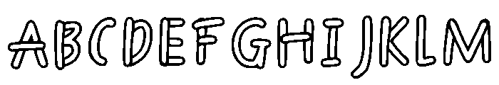 Spagetti Outline Regular Font UPPERCASE
