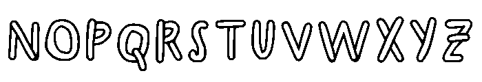 Spagetti Outline Regular Font UPPERCASE
