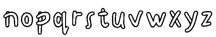 Spagetti Outline Regular Font LOWERCASE