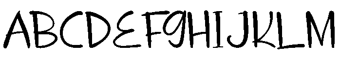 Spaghetti Like Font UPPERCASE