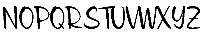Spaghetti Like Font UPPERCASE
